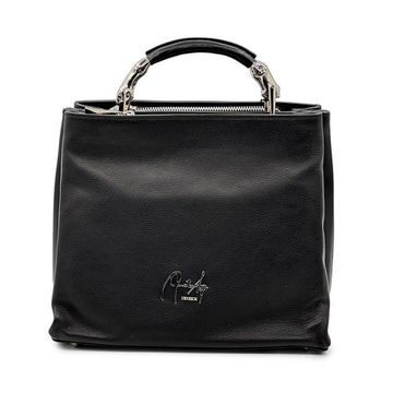 Сумка Renato Angi черная кожаная с металлической ручкой - фото 1, 3507281 RA NERO