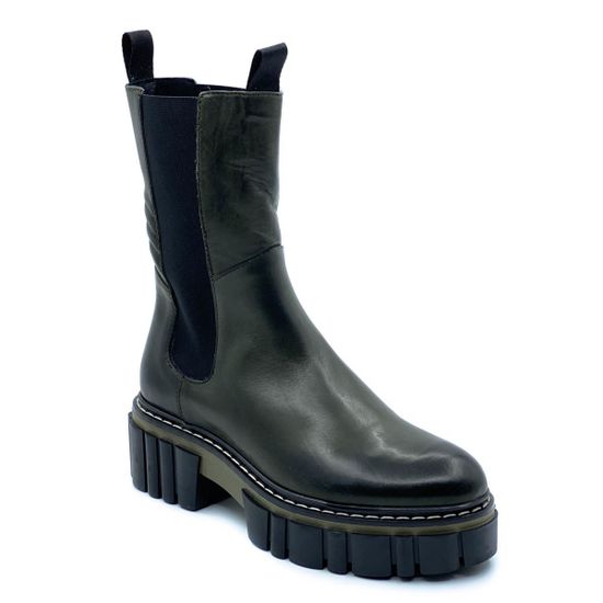 Ботинки челси Mimmu зеленые кожаные демисезонные - фото 2, E502E3 MIM VERDE