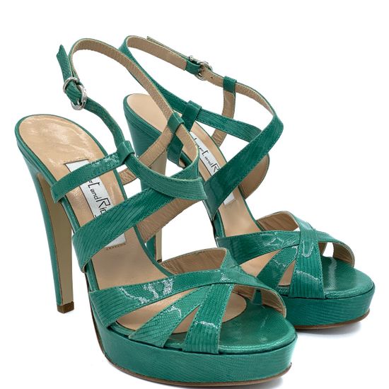 Босоножки Left&amp;Right зеленые из лакированной кожи - фото 7, Y203 LR