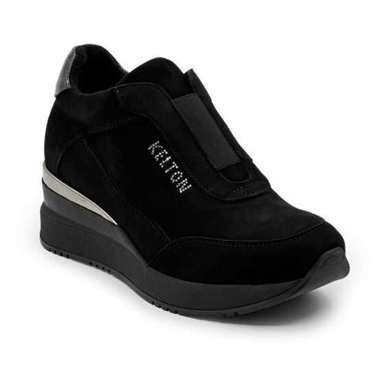 Полуботинки KELTON черные замша/лак на байке - фото 2, 