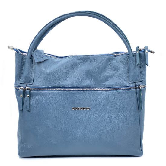 Сумка Di Gregorio голубая кожаная - фото 1, 