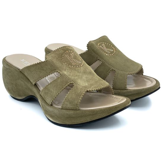 Сабо Kelton зеленые замшевые - фото 7, H0416 KEL VERDE