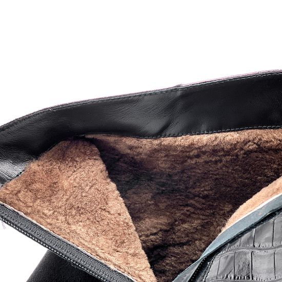 Ботинки Cover черные замша/кожа МЕХ - фото 6, 751917-2 COV