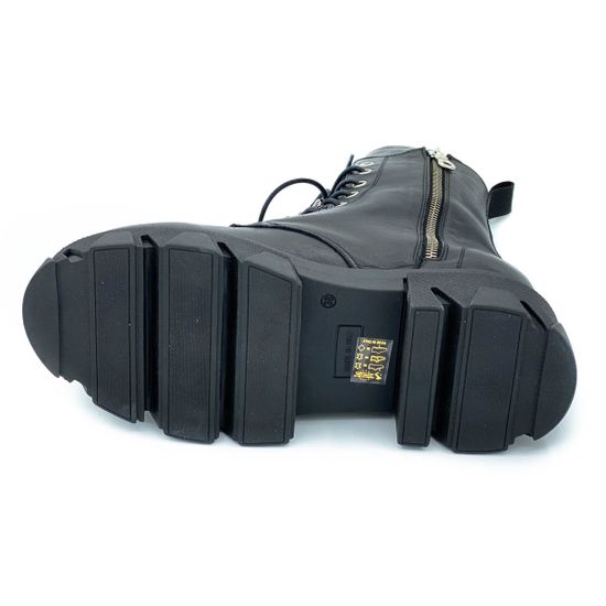 Ботинки Mimmu черные кожаные демисезонные - фото 4, ER5157 MIM