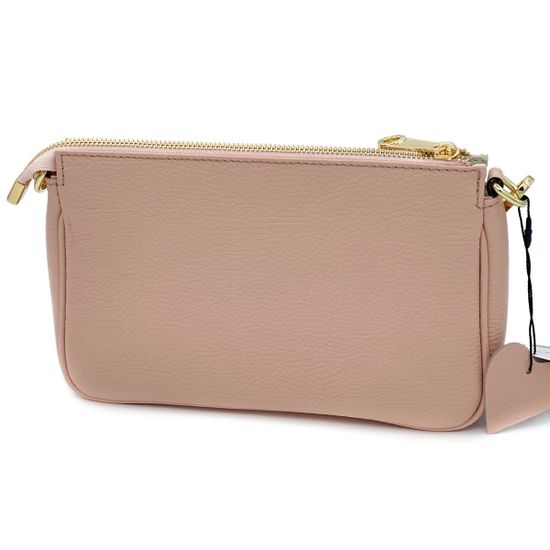 Клатч Di Gregorio розовый кожаный - фото 3, 