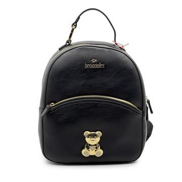 Рюкзак Braccialini черный кожаный - фото 1, B18524 BRA NERO