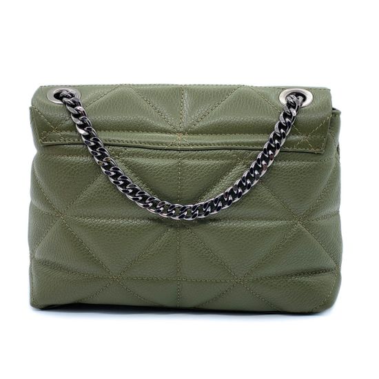 Сумка Di Gregorio зеленая кожаная - фото 4, 