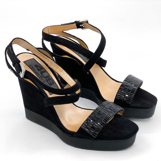 Босоножки Cesare Paciotti замшевые черные - фото 7, LLRD10 PA