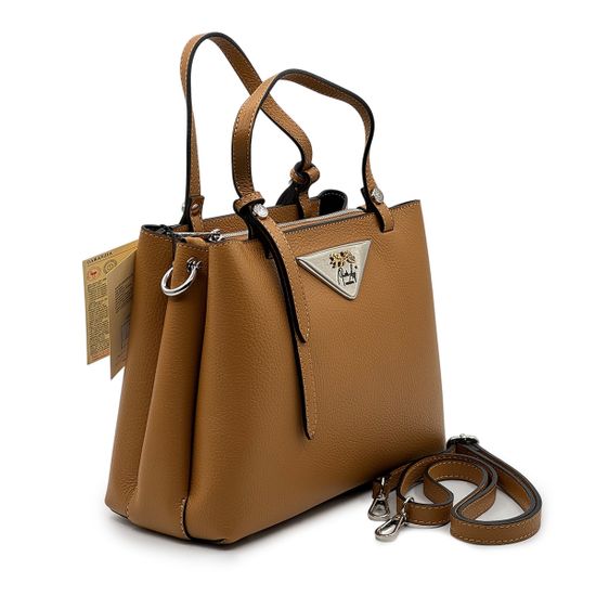 Сумка Renato Angi коричневая кожаная - фото 2,