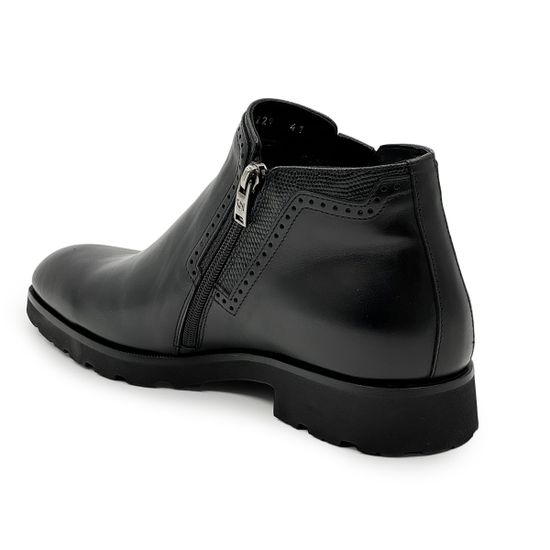 Ботинки GIAMPIERONICOLA черные кожаные на шерстяной подкладке - фото 3, A45220 GPN