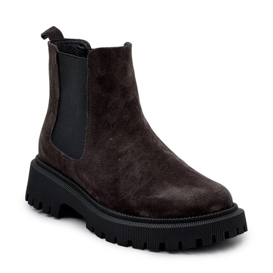 Ботинки Челси CV COVER замшевые на шерсти коричневые - фото 2, 533203-75 COV MORO