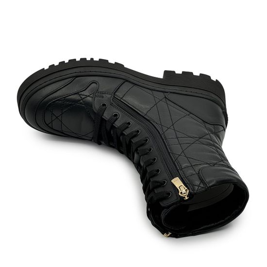 Ботинки берцы TUFFONI черные кожаные на байке - фото 5, 3624023LB TUF