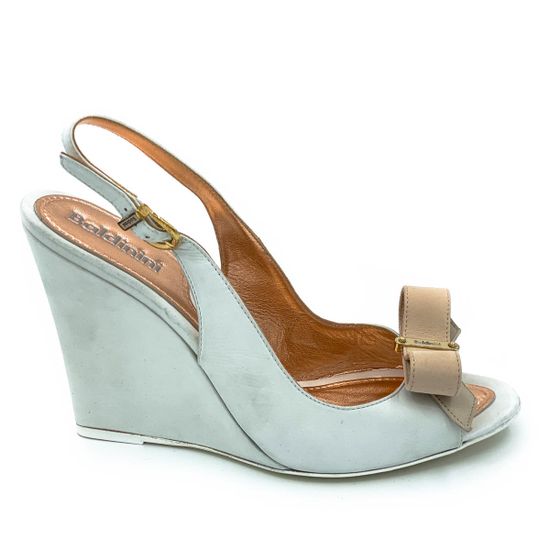 Босоножки Baldinini белые кожаные - фото 1, 