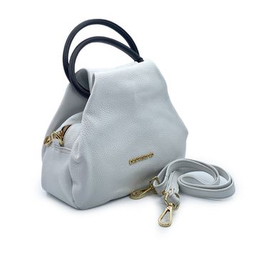 Сумка Di Gregorio белая кожаная - фото 2, 3659 DG BIANCO