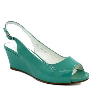 Босоножки Cover бирюзовые из лакированной кожи - фото 2, CVS32101 COV VERD