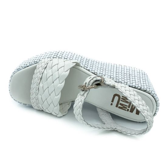 Босоножки Mimmu белые кожаные - фото 5, FGODIVA-5 MIM BIANCO