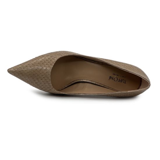 Туфли женские TUFFONI кожаные &quot;питон&quot; светло-бежевые - фото 5, 1024039LL TUF BEIGE