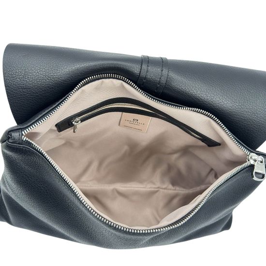 Сумка Loristella черная кожаная - фото 7,