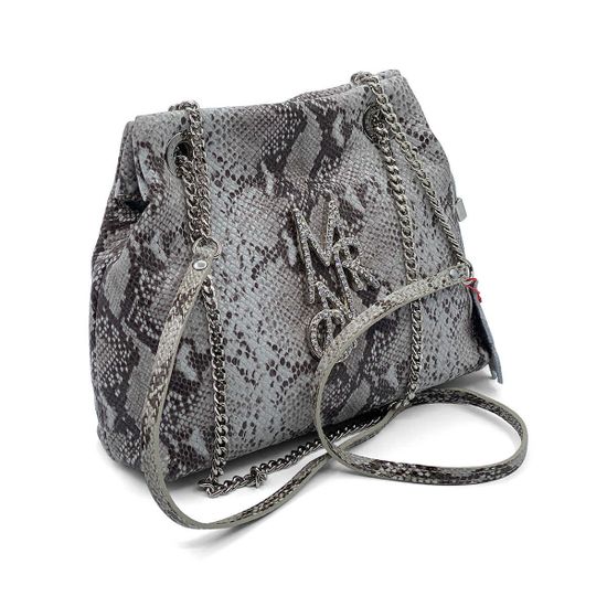 Сумка Marina Creazioni бежевая кожаная с обработкой под питон - фото 2, B6064 MC PITON