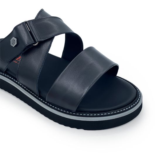 Шлепанцы Mario Bruni кожаные черные - фото 6, 1351 MB