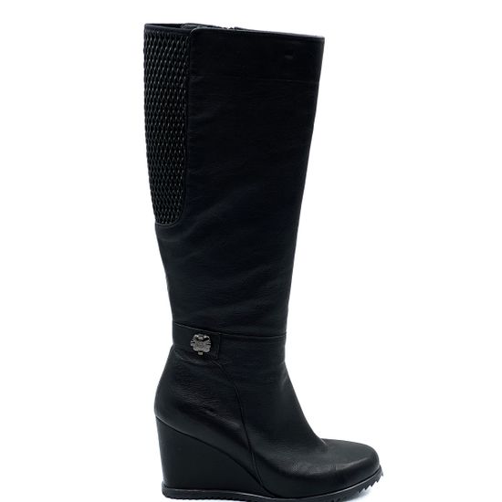 Сапоги Giorgio Piergentili черные кожаные демисезонные - фото 1, 