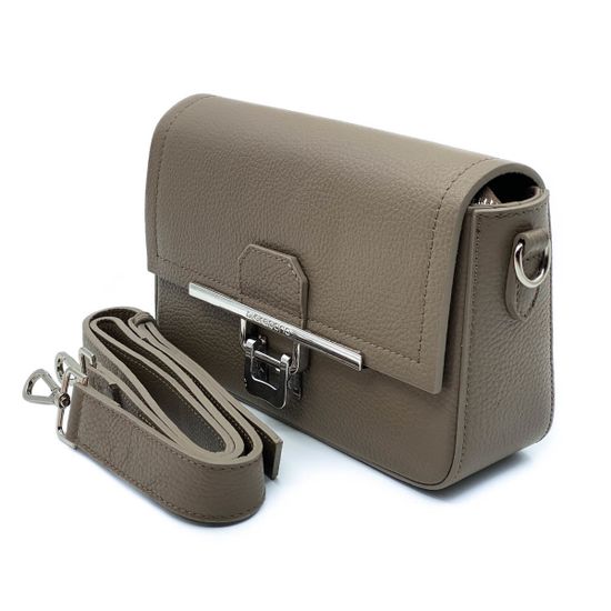 Клатч Di Gregorio бежевый кожаный - фото 2, 