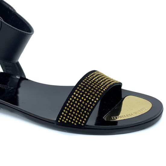 Босоножки Loretta Pettinari черные кожаные - фото 6, 4735 LP