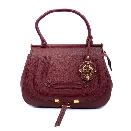 Сумка Valentino Orlandi бордовая кожаная - фото 1, 26021 VO BORDO