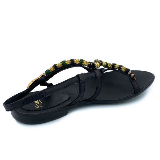 Босоножки Fru.it черные кожаные - фото 3, 