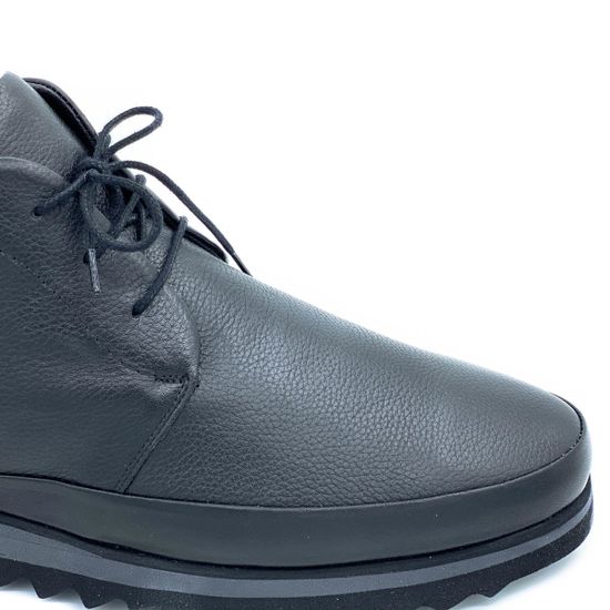 Ботинки Lab Milano черные кожаные МЕХ - фото 5, 