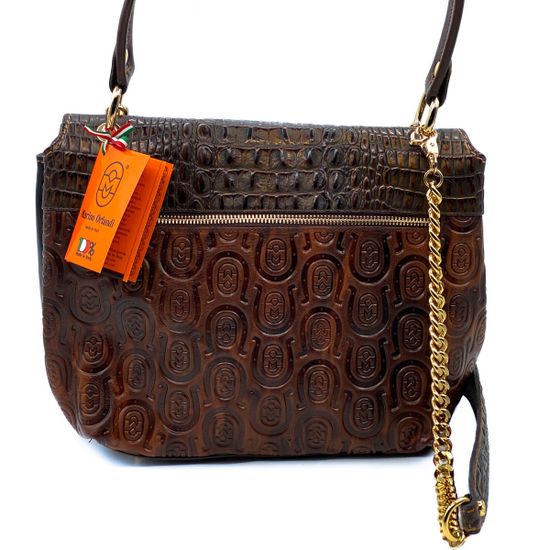 Сумка Marino Orlandi коричневая крокодил - фото 3, 4765 MO MORO