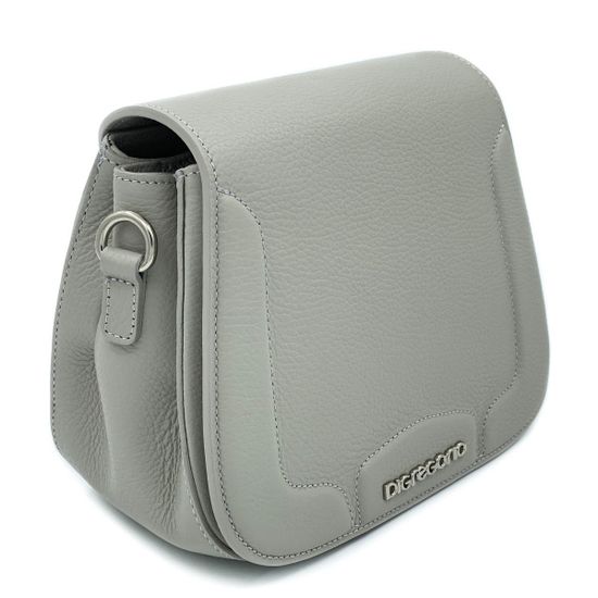 Клатч Di Gregorio серый кожаный - фото 2, 