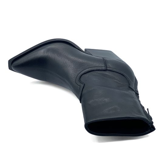 Ботинки Казаки MIMMU кожаные демисезонные черные - фото 5, F702K1 MIM NERO