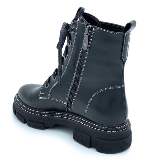 Ботинки Cover черные кожаные Байка - фото 3, 