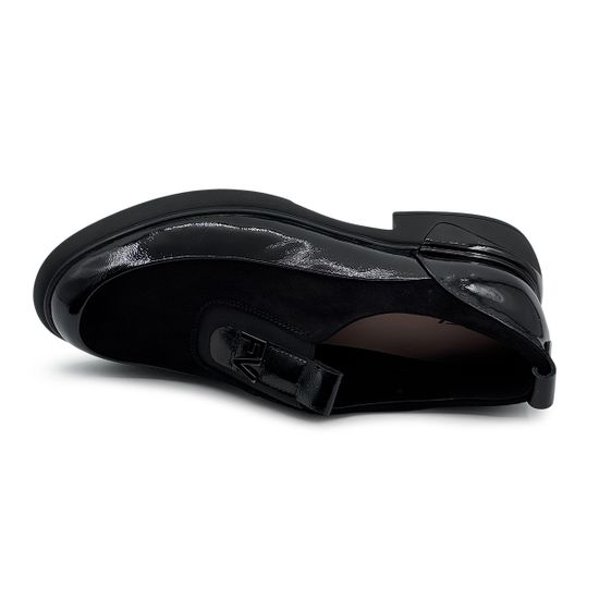 Полуботинки Francesco Valeri черные лак/замша демисезонные - фото 5, U26 FV