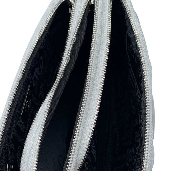 Сумка кросс-боди Renato Angi белая кожаная плетеная - фото 5, 