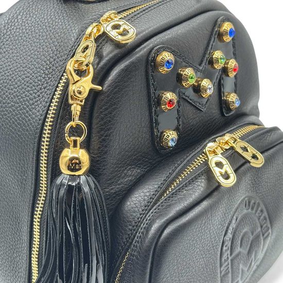 Рюкзак Marino Orlandi черный кожаный - фото 4, 4827 MO NERO2