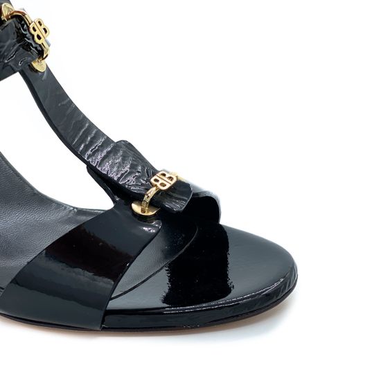 Сабо Baldinini черные из лакированной кожи - фото 5, 398135 BAL