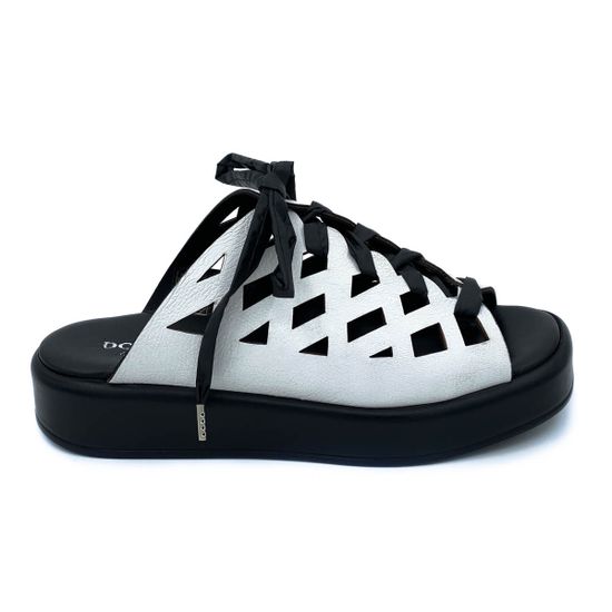 Сабо Donna Soft черно-белые кожаные - фото 1, MOT2036 DS