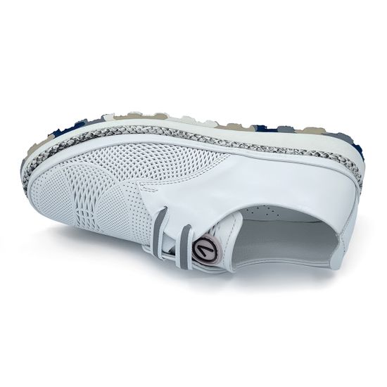 Полуботинки Lab Milano белые кожаные с перфорацией и шнурками - фото 5, 