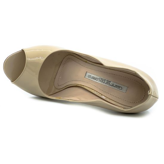 Туфли Gianmarco Lorenzi бежевые из лакированной кожи - фото 5, P4D0G1072 GML