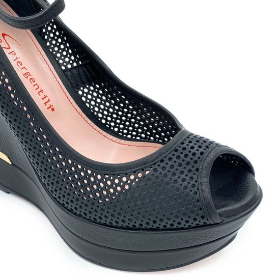 Босоножки Giorgio Piergentili черные кожаные - фото 5, 