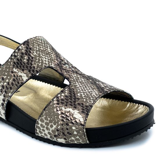 Босоножки Marzetti серые тиснение &quot;питон&quot; - фото 6, 