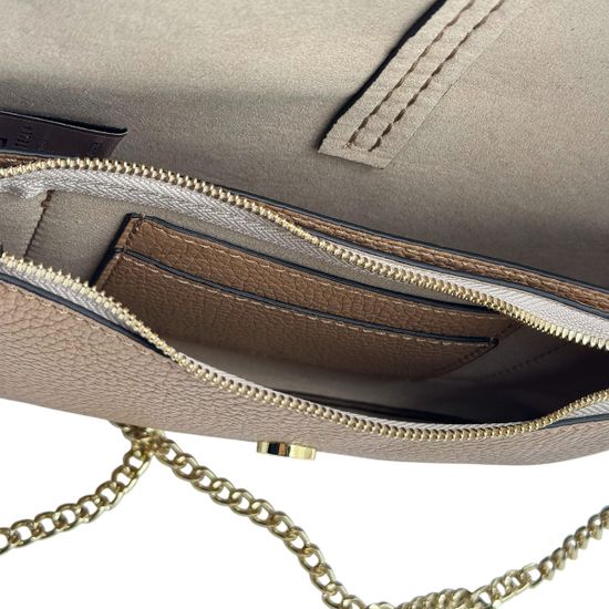 Клатч Loristella рыжий кожаный - фото 5,