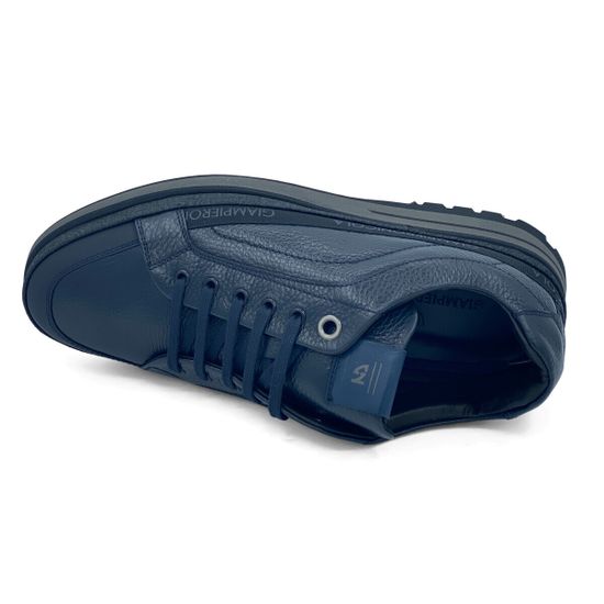 Ботинки Giampieronicola синие кожаные демисезонные - фото 5, 