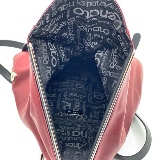 Рюкзак Renato Angi бордовый кожаный - фото 5, 