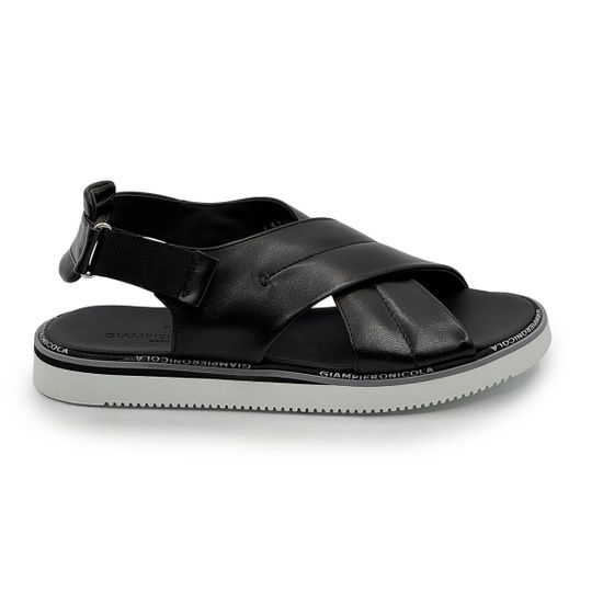 Сандалии GIAMPIERONICOLA черные кожаные - фото 1, A5775 GPN