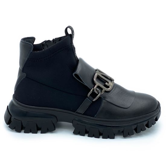 Ботинки Jeannot черные кожаные демисезонные - фото 1, 