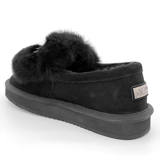 Полуботинки Lab Milano черные замшевые МЕХ - фото 3, M12208 LAB NERO