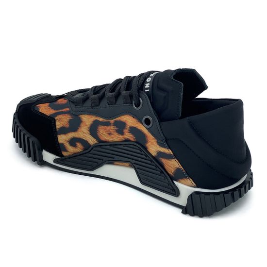 Кроссовки Tuffoni кожа/замша черные/леопард - фото 3, 